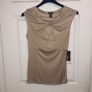 NWT Kenneth Cole Reaction Twisted Top S MSRP $49 Soft Camel